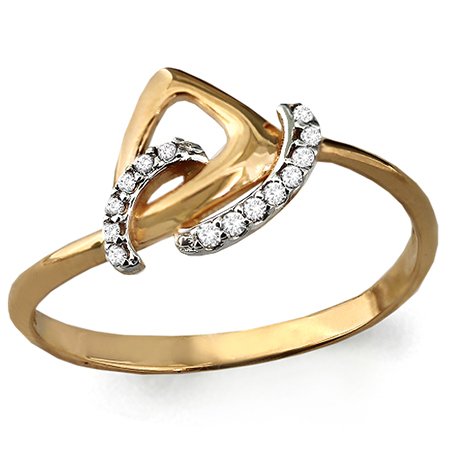 Кольцо, золото, фианит, 64363А